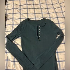 Zara Deep Teal Long Sleeve Tee
